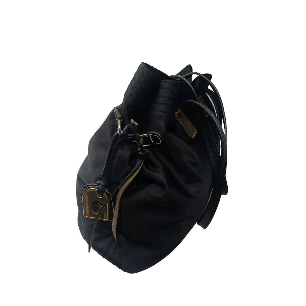 Dooney & Bourke Victoria Black Nylon Tote Leather Trim Handbag - Picture 5 of 10